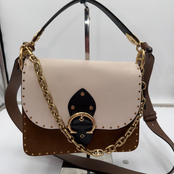 Coach Beat Saddle Bag B4RGI Khaki Multi - Picture 9 of 15